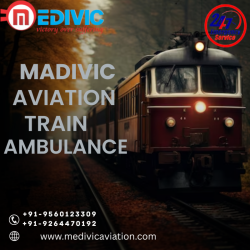Medivic Aviation Train Ambulance Service in Allahabad at affordable price rate